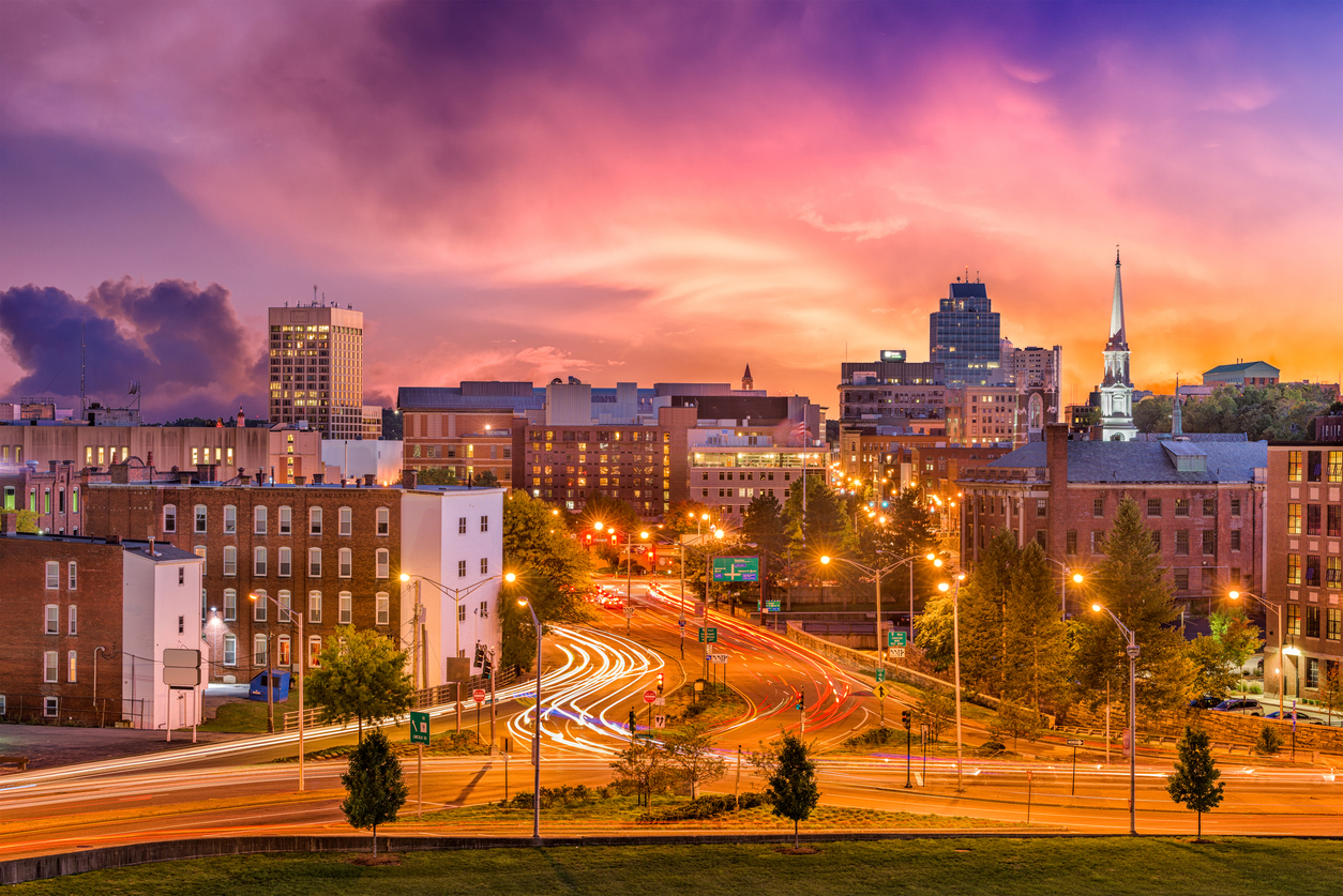 Panoramic Image of Worcester, MA